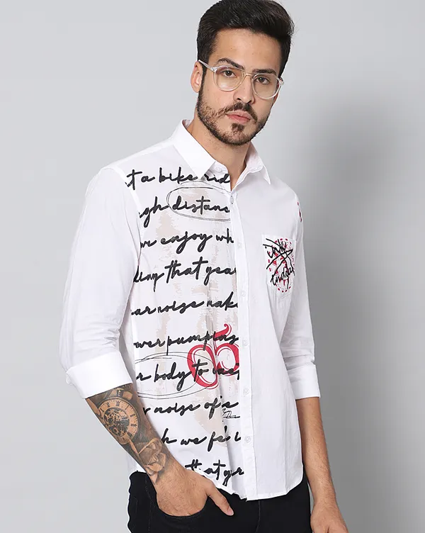 White_Cotton_Typographic_Slim_Fit_Full_Sleeve_Shirt_For_Men