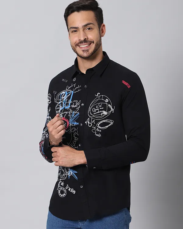 Black_Cotton_Typographic_Slim_Fit_Full_Sleeve_Shirt_For_Men