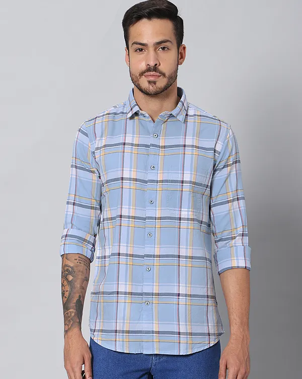 Blue_Cotton_Checks_Slim_Fit_Full_Sleeve_Shirt_For_Men