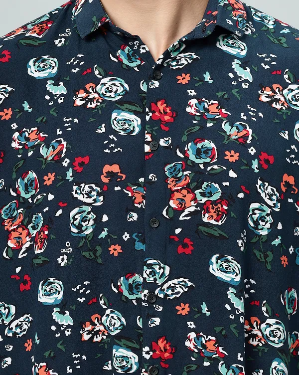 Teal_Rayon_Floral_Regular_Fit_Shirt_For_Men