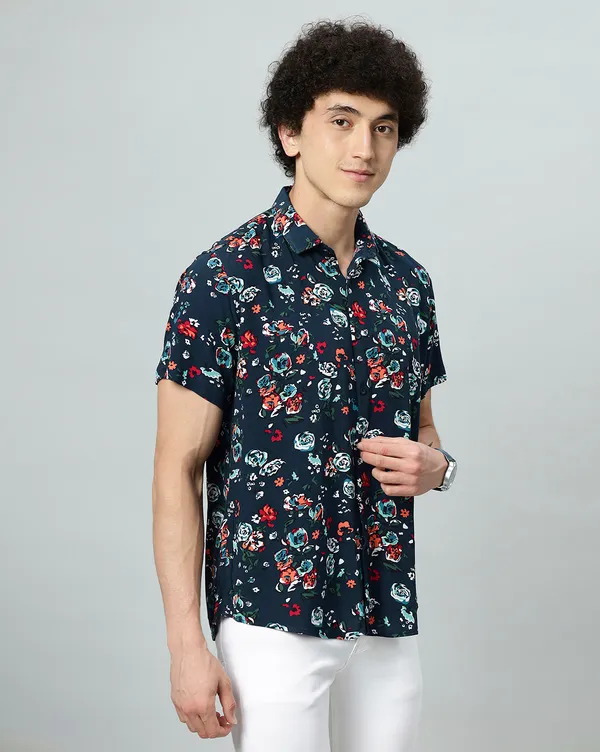 Teal_Rayon_Floral_Regular_Fit_Shirt_For_Men