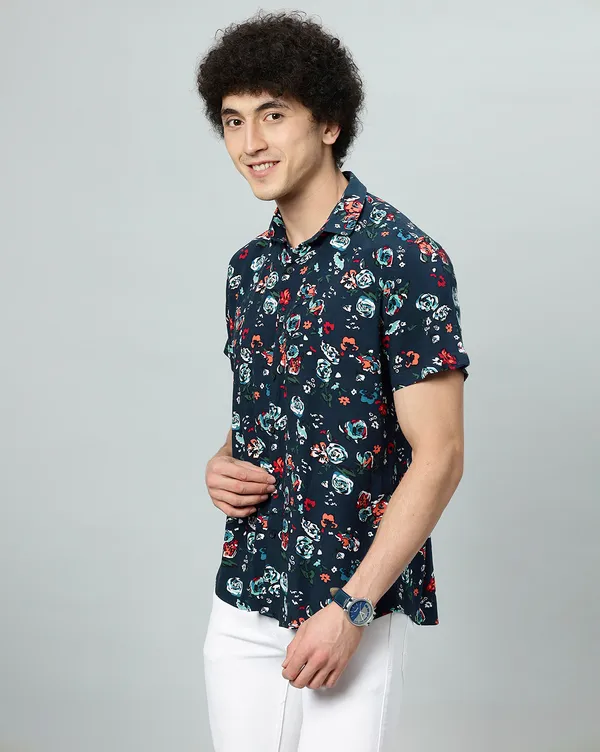 Teal_Rayon_Floral_Regular_Fit_Shirt_For_Men