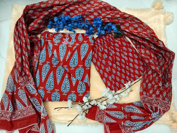 Cotton_60*60_kurta_pant_with_dupatta_set