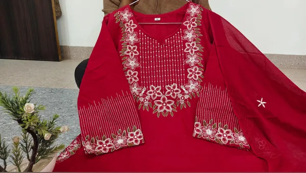 Magenta_Women_Embroidered_Kurta_Set_with_Dupatta