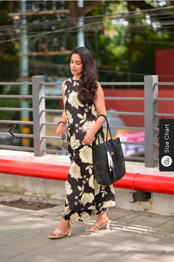 Beautiful_Black_Floral_Printed_Cotton__Kurta_with_Pant