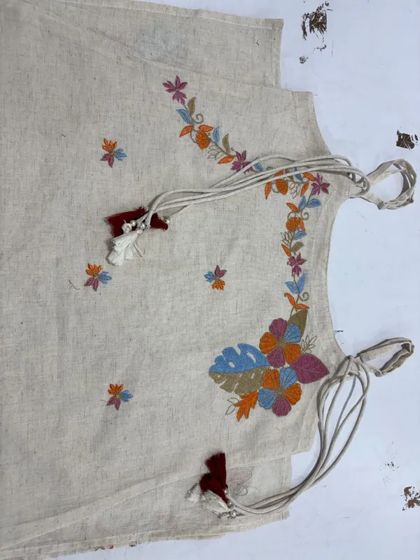 White_Cotton_Flex_Heavy_Embroidery_Work_Kurta_Pant_Set_