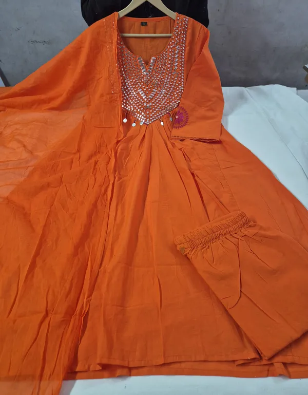 Rust_Orange_Aarna_Embroidered_Cotton_Kurta_Pant_with_Dupatta_set