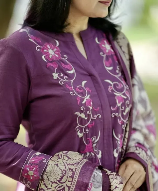 Cotton_slub_kurta_pant_with_Dupatta_set