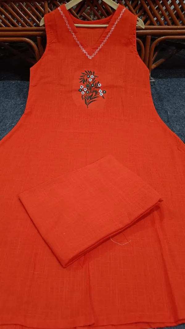 Fabric_Premium_Heavy_Slub_Cotton_Kurta_Palazzo