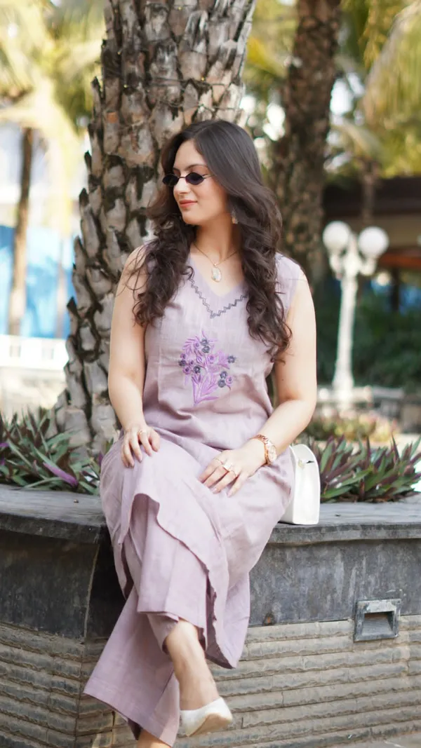 Fabric_Premium_Heavy_Slub_Cotton_Kurta_Palazzo_Set