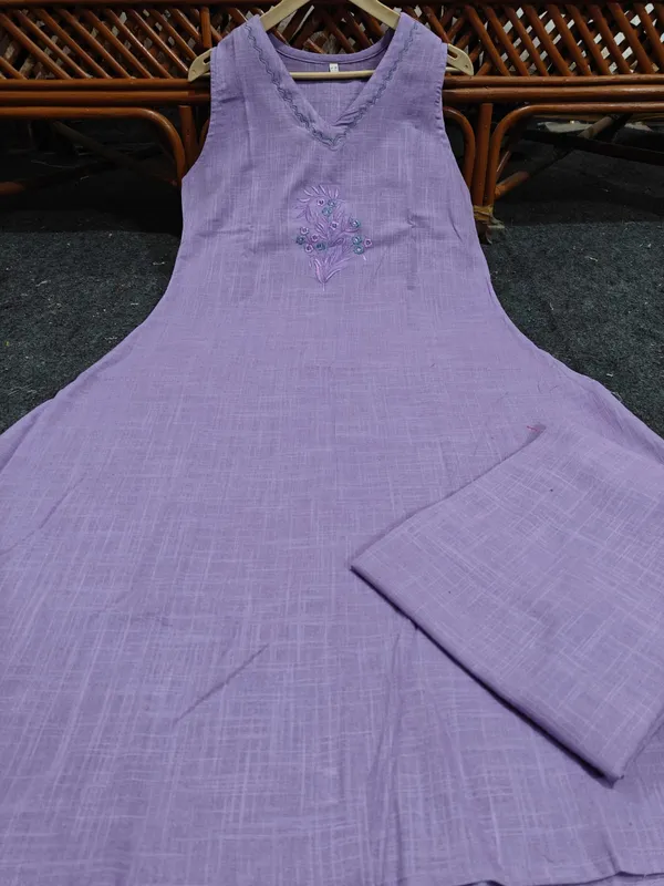 Fabric_Premium_Heavy_Slub_Cotton_Kurta_Palazzo_Set
