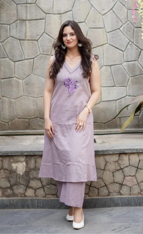 Fabric_Premium_Heavy_Slub_Cotton_Kurta_Palazzo_Set
