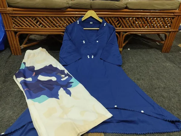 Blue_Pure_Cotton_printed_kurta_pant_cord_set