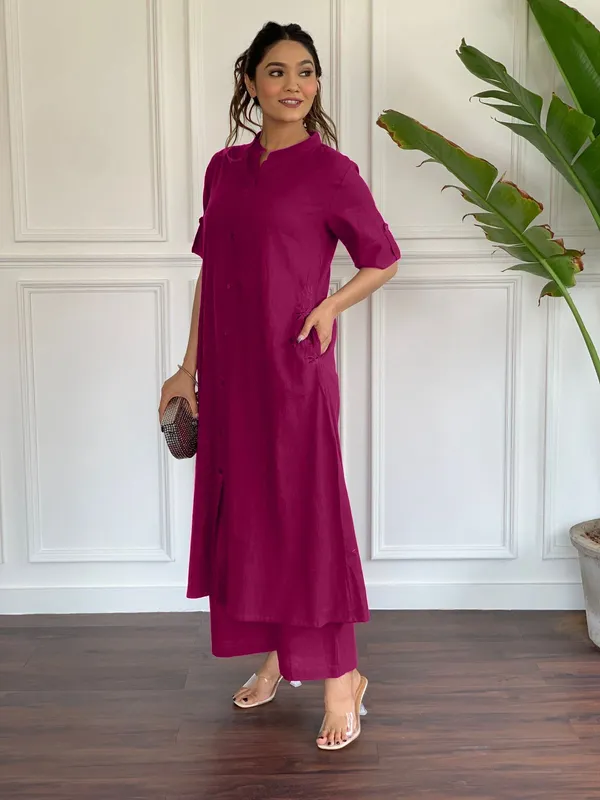 Pure_Cotton_Salb_Handwoven_Kurta_Work_Paired_With_Palazzo