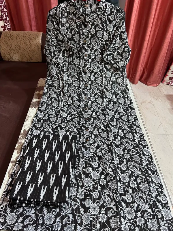 Pure_Cotton_Lurex_Kurta_Paired_With_Palazzo
