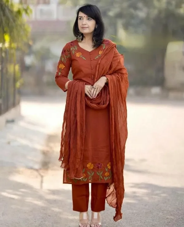 Kesariya_Grace_Pure_Cotton_Embroidered_Suit_Set_From_The_Heart_Of_Jaipur