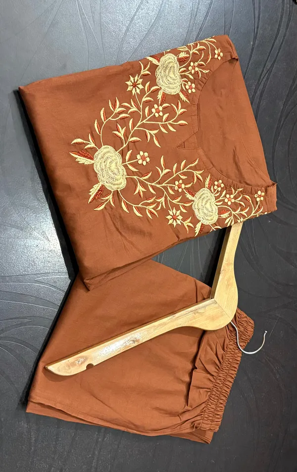 Cotton_Kurta_Pant_Sets_With_Embroidery_Work