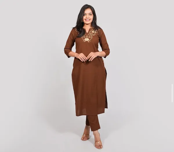 Cotton_Kurta_Pant_Sets_With_Embroidery_Work