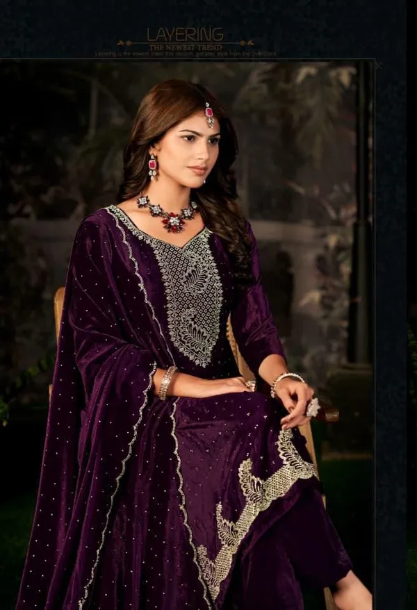 Wine_Premium_Pure_Makhmal_Suit_Set_For_Women
