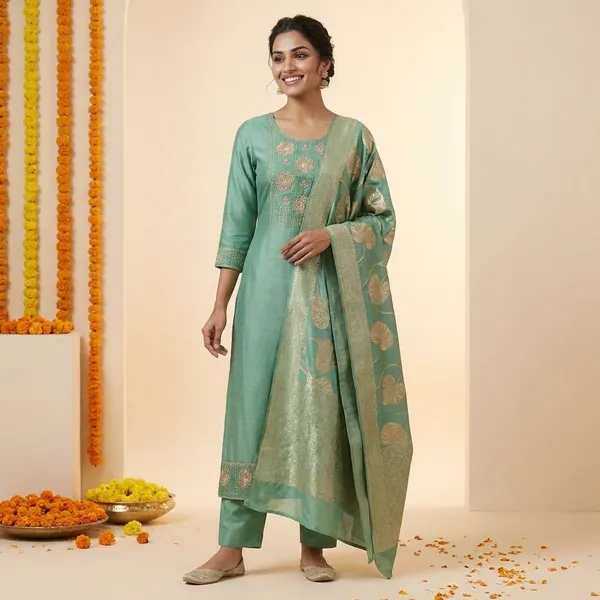 Sky_Blue_Premium_Fancy_Silk_Suit_Set_For_Women
