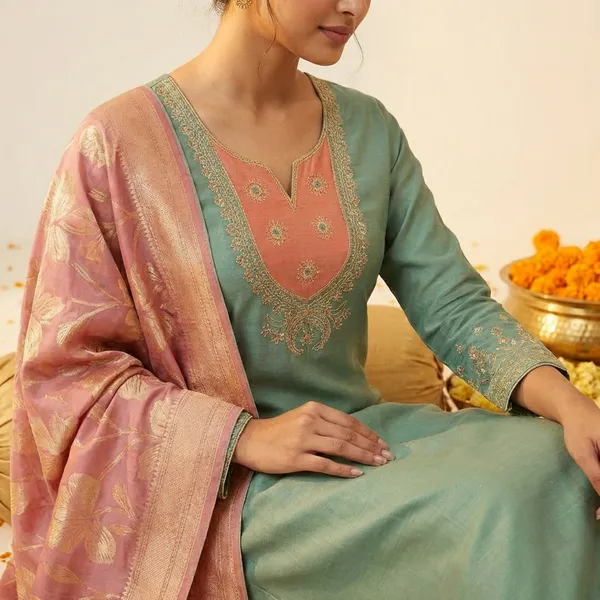 Dusty_Sky_Premium_Shimmer_Cotton_Suit_Set_For_Women