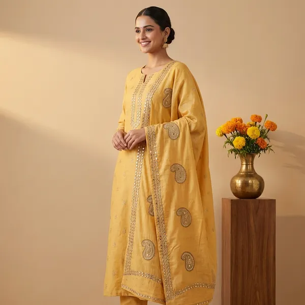 Yellow_Premium_Jam_Cotton_Suit_Set_For_Women