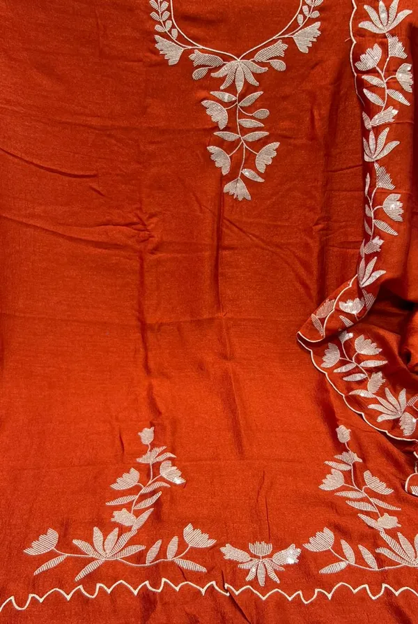 Orange_Premium_Silk_Suit_Set_For_Women
