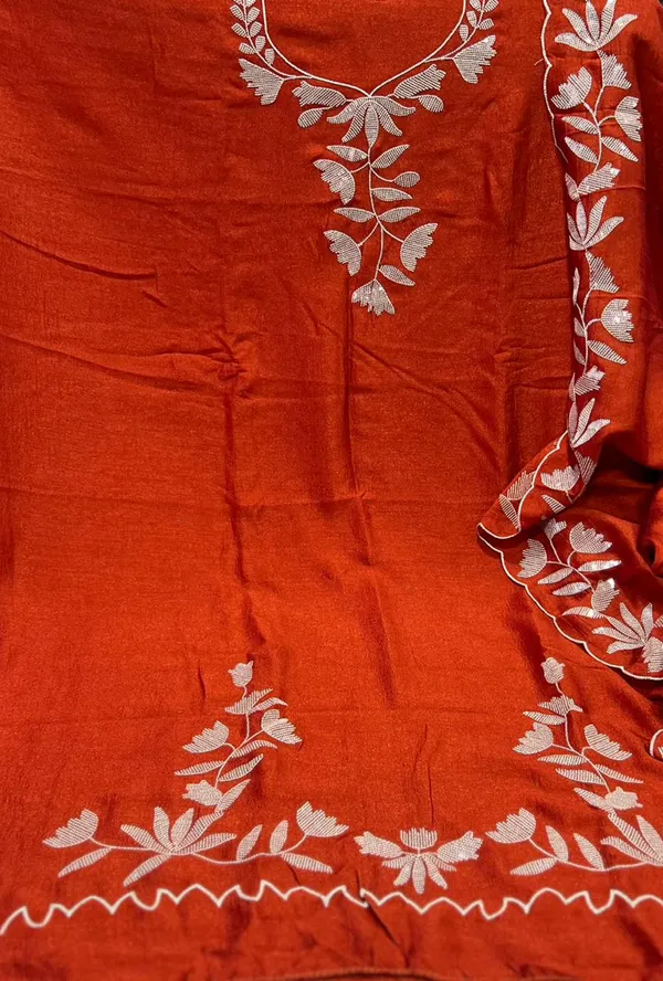 Orange_Premium_Silk_Suit_Set_For_Women