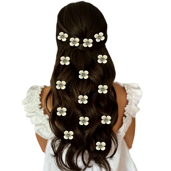 15-Piece_4-Petal_Pearl_Flower_Velcro_Hair_Accessory_Set_���������_Elegant_Floral_Design_with_Crystal_Center_for_Stylish_Hairstyles