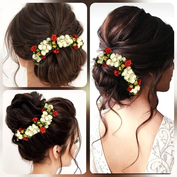 White_Gajra_Hair_Accessories_For_Women