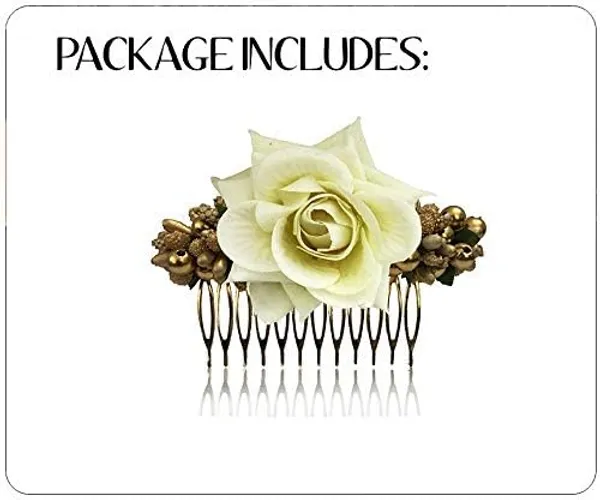 White_Artificial_Flowers_Hair_Accessories_For_Women