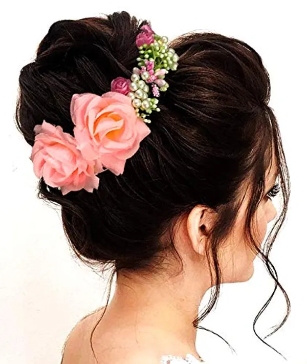 Baby_Pink_Rose_And_Pearl_Gajra_Style_Hair_Pin_For_Girls