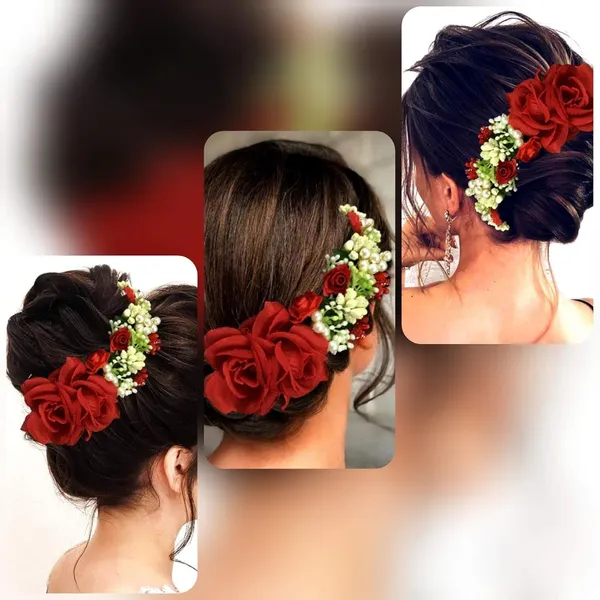 Red_Rose_And_Pearl_Gajra_Style_Hair_Pin_For_Girls