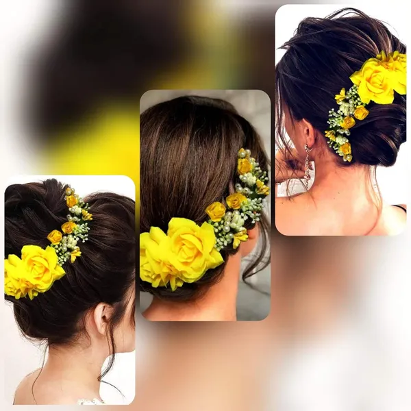 Yellow_Rose_And_Pearl_Gajra_Style_Hair_Pin_For_Girls