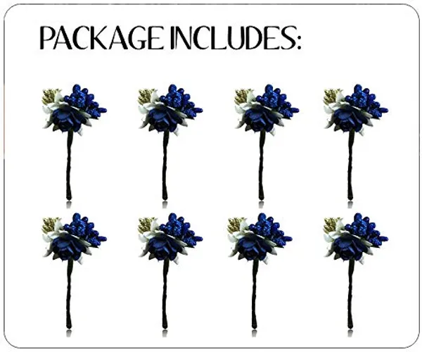 Pack_of_8_Blue_Artificial_Rose_Hair_Pin_For_Women