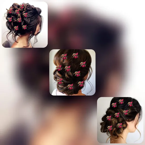 Pack_of_8_Dark_Pink_Artificial_Rose_Hair_Pin_For_Women