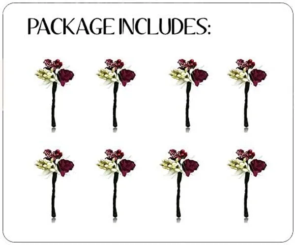 Pack_of_8_Maroon_Artificial_Rose_Hair_Pin_For_Women