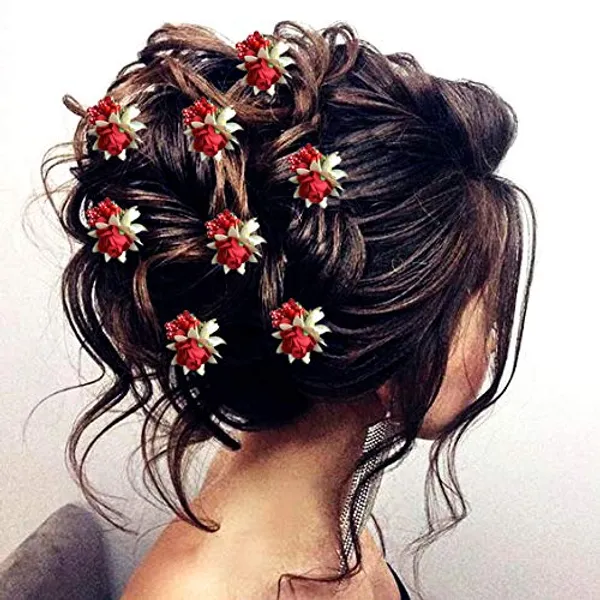 Pack_of_8_Red_Artificial_Rose_Hair_Pin_For_Women