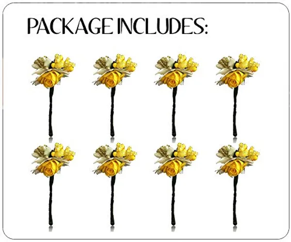 Pack_of_8_Yellow_Artificial_Rose_Hair_Pin_For_Women
