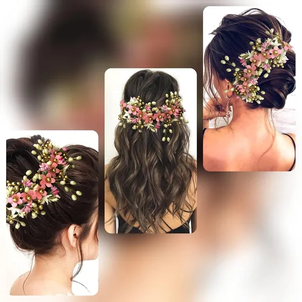 Baby_Pink_Artificial_Floral_Hair_Vein_For_Women_&_Girls