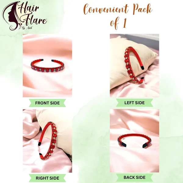 "Elegant_Ribbon-Covered_Hair_Band_with_23_Square_Crystals_and_Nag_Adornments,_Perfect_for_Stylish_Hair_Accessories"