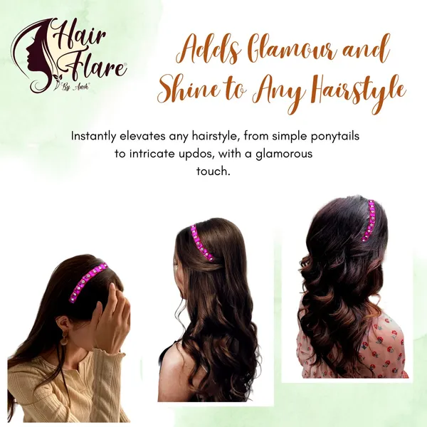 "Elegant_Ribbon-Covered_Hair_Band_with_23_Square_Crystals_and_Nag_Adornments,_Perfect_for_Stylish_Hair_Accessories"