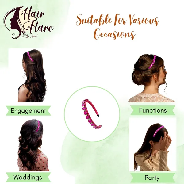 "Elegant_Ribbon-Covered_Hair_Band_with_23_Square_Crystals_and_Nag_Adornments,_Perfect_for_Stylish_Hair_Accessories"