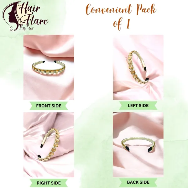 "Elegant_Ribbon-Covered_Hair_Band_with_23_Square_Crystals_and_Nag_Adornments,_Perfect_for_Stylish_Hair_Accessories"