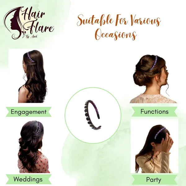 "Elegant_Ribbon-Covered_Hair_Band_with_23_Square_Crystals_and_Nag_Adornments,_Perfect_for_Stylish_Hair_Accessories"