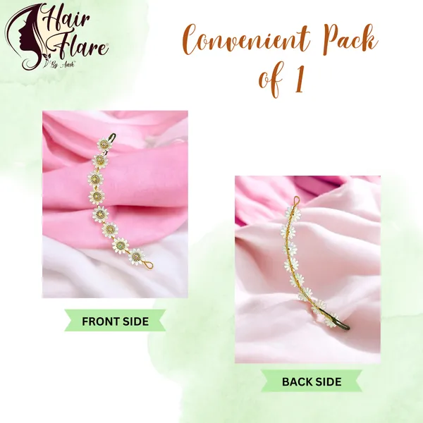 "Elegant_8-Pearl_Flower_Headpiece_with_Crystal_Chakri_Center,_Secure_Hook,_and_Green_Tape_Cover_for_Perfect_Hair_Attachment"