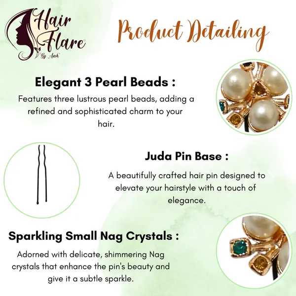 "Elegant_Black_Bas_Juda_Hair_Pin_with_3_Pearl_Beads_and_Sparkling_Small_Nag_Crystal_Adornments"