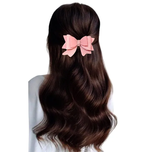 "Three-Layer_Fabric_Hair_Bow_with_Shimmering_Center_and_Secure_Clip_for_Easy_Attachment_and_Stylish_Hair_Accessory"