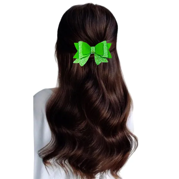 "Three-Layer_Fabric_Hair_Bow_with_Shimmering_Center_and_Secure_Clip_for_Easy_Attachment_and_Stylish_Hair_Accessory"