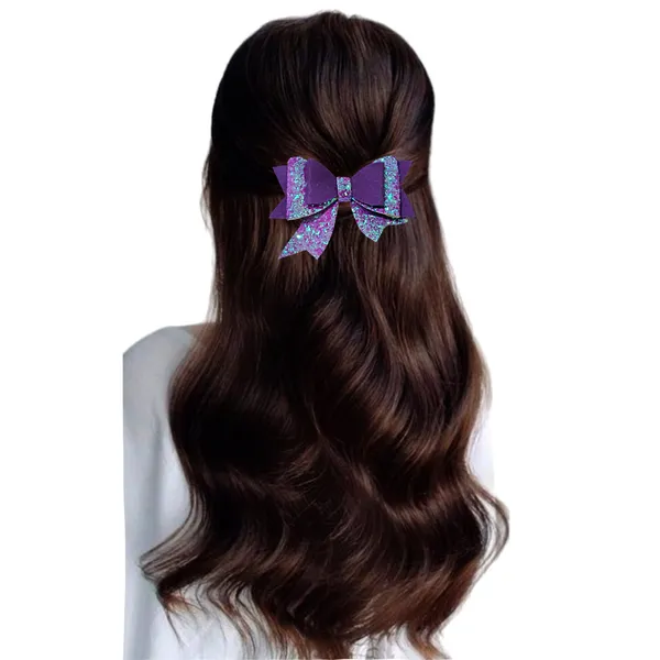 "Three-Layer_Fabric_Hair_Bow_with_Shimmering_Center_and_Secure_Clip_for_Easy_Attachment_and_Stylish_Hair_Accessory"